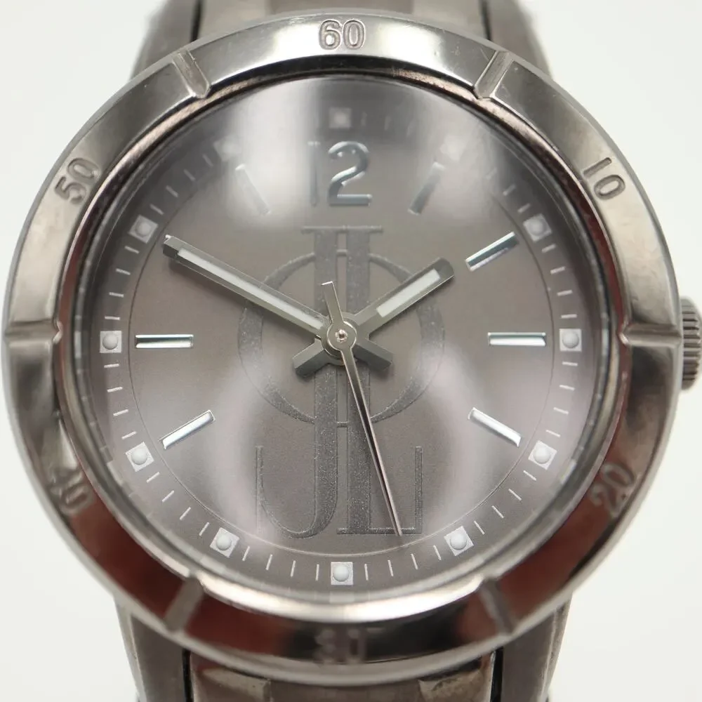 Jennifer Lopez Womens Gray Gunmetal Watch 30mm Stainless Steel with New Battery